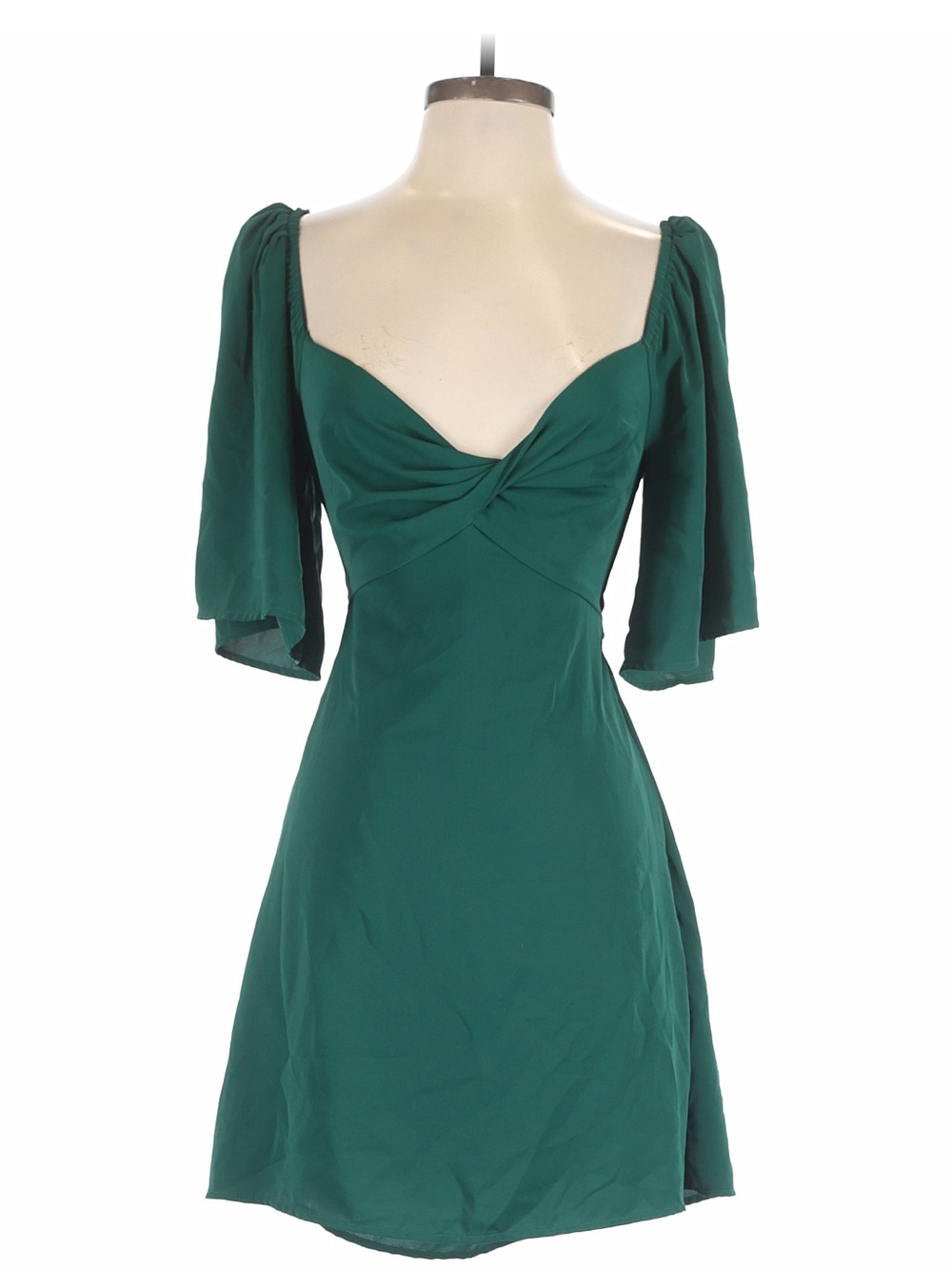 Abercrombie & Fitch Deep Green Sweetheart Mini Dress